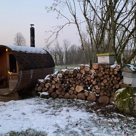 Cabane En Bois Avec Bain Nordique Et Sauna Marigny  Kültér fotó